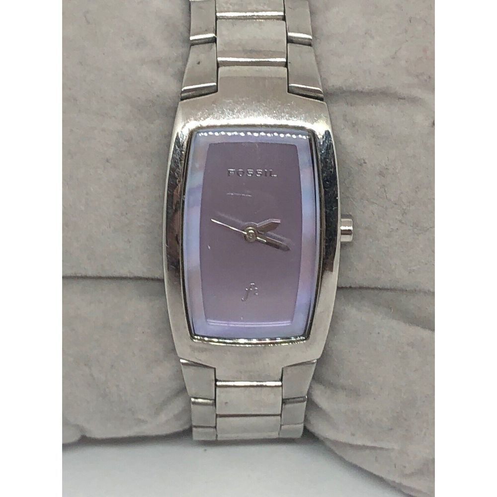 Fossil ES9727 Unisex Silver Stainless Steel Analog Dial Quartz Wrist Watch KG355